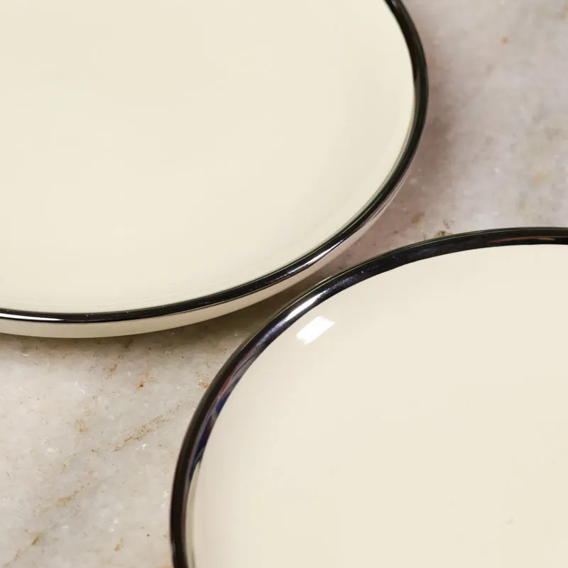 Elegant Off (White Porcelain Quarter Plates) - Set Of Two media 5