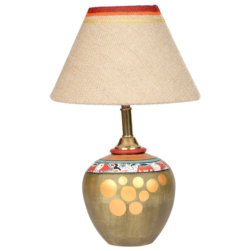 Chaima Handcrafted Terracotta Table Lamp - Multicolor media 3