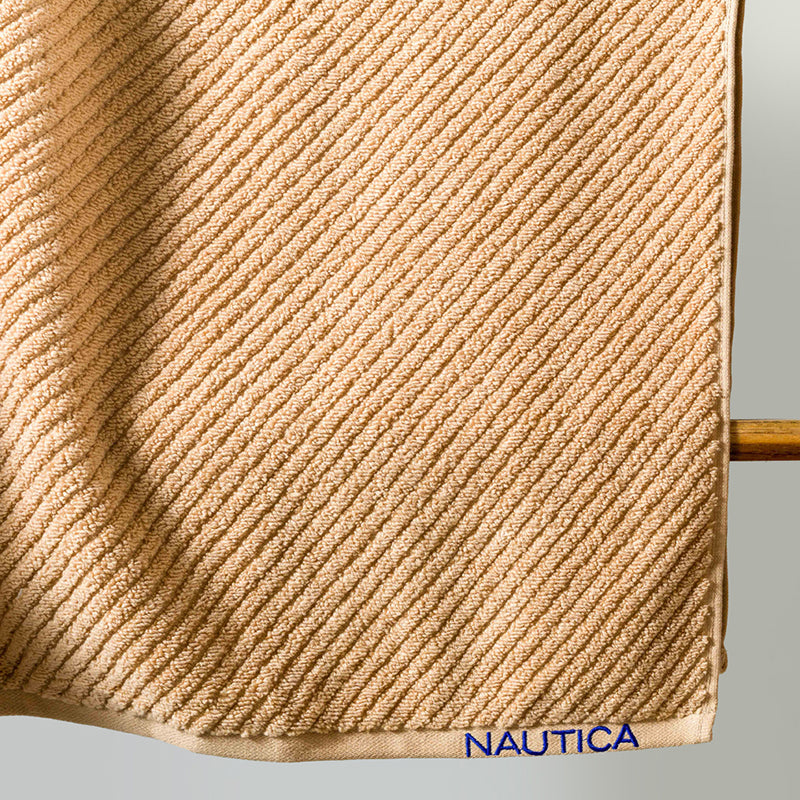 Nautica Riviera Soft Cotton Bath Towel (Beige) - Set Of Two media 3