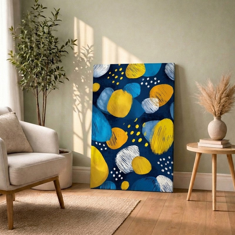 Dot Rhythm Abstract Canvas Wall Art
