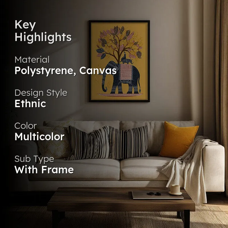 Gajtara Canvas Wall Painting With Black Frame media 2