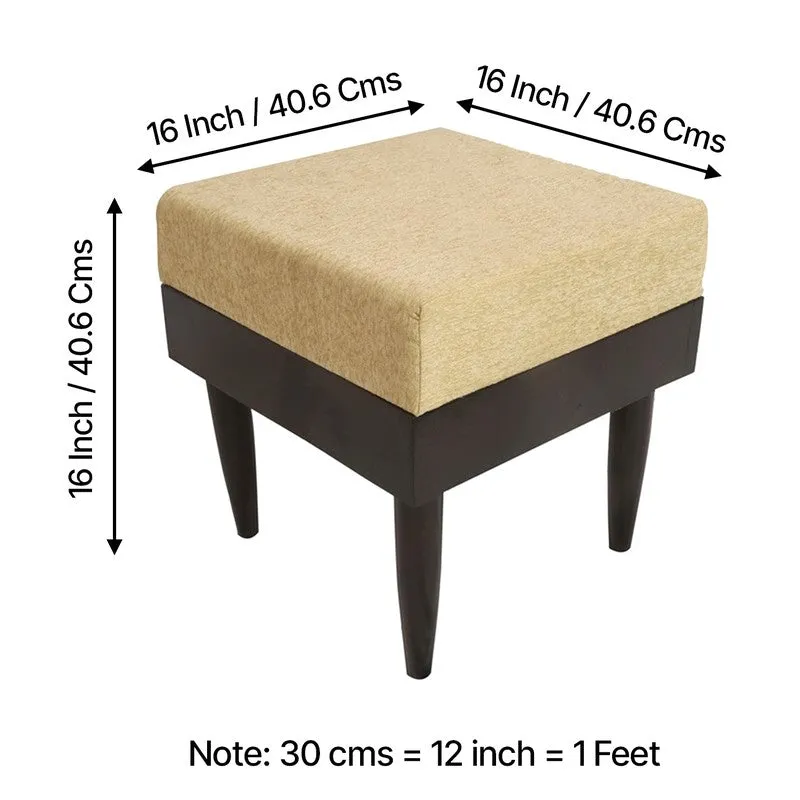 Kavro Sheesham Wooden Stools (Beige) - Set Of Two media 9