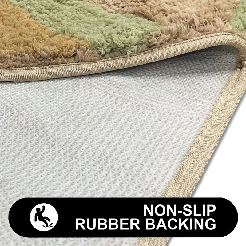 Pastel Fronds Microfiber Bath Mat media 5