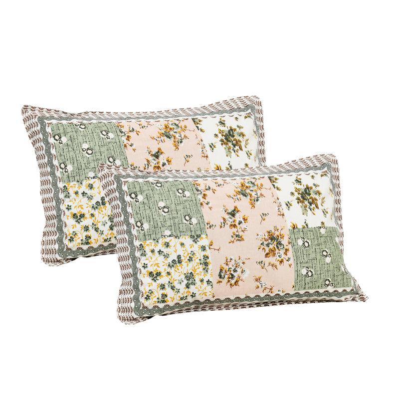 Buola Floral Cotton Bedsheet (Green,Yellow) - 160 TC media 6