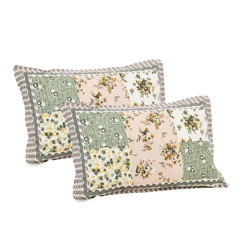 Buola Floral Cotton Bedsheet (Green,Yellow) - 160 TC media 6
