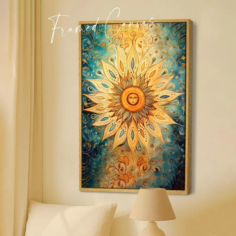 Sunburst Radiance Wall Art With Frame media 4