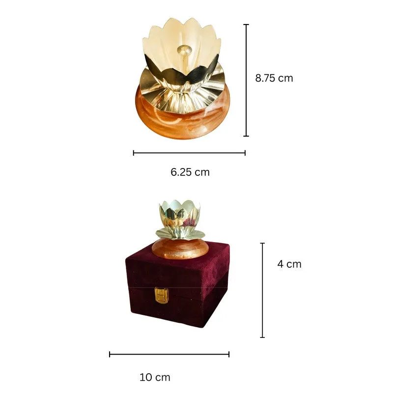 Luminique German Silver Diya with Gift Box media 8