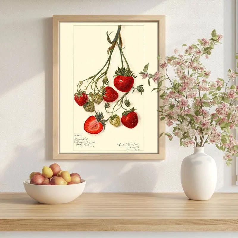 Sweet Citrus Archival Canvas Wall Art - Brown media 1