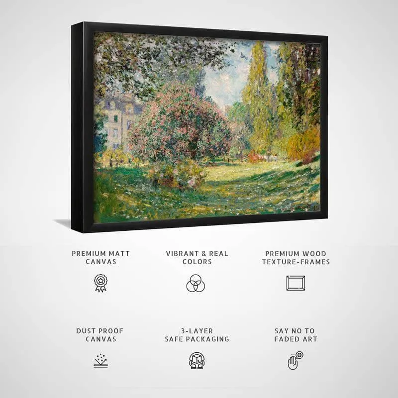 The Parc Monceau 1878 By Claude Monet - Black Frame media 3