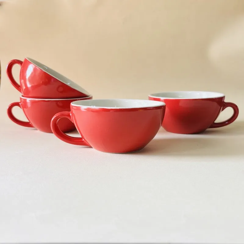 Classic Ceramic Tea Cup (240 mL Each) - Set Of Four media 7