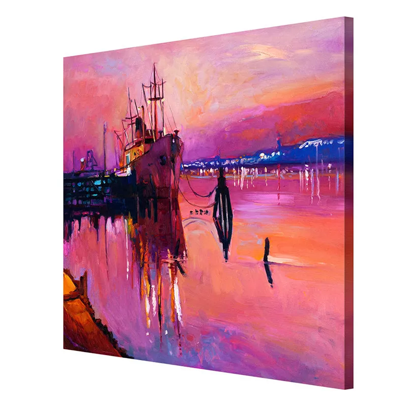 Twilight On The Sea Wall Painting media 6