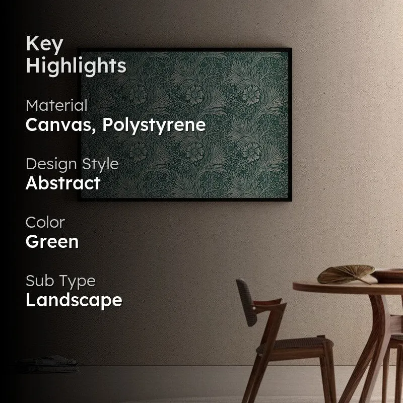 Green Goras Canvas Wall Painting - Black Frame media 2