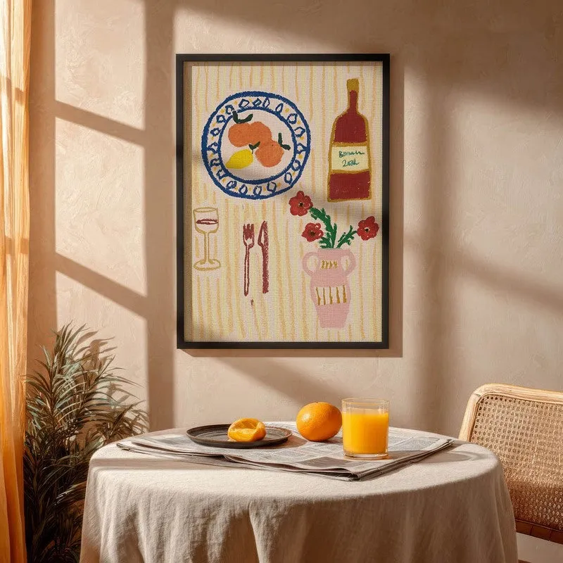 MorningDining Archival Canvas Wall Art - Black media 4