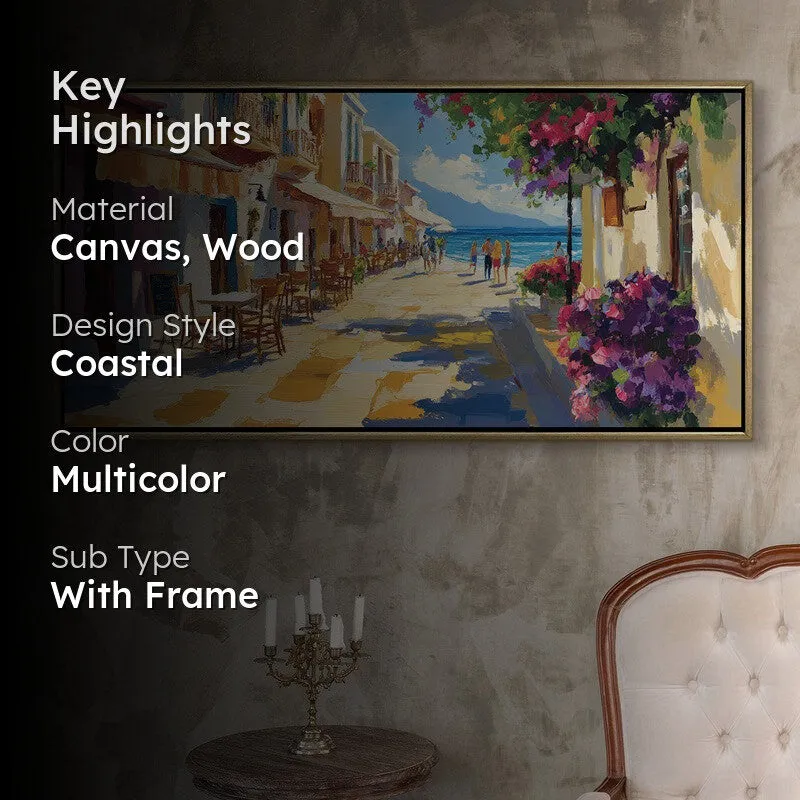 Bougainvillea Canvas Wall Painting With Frame media 2