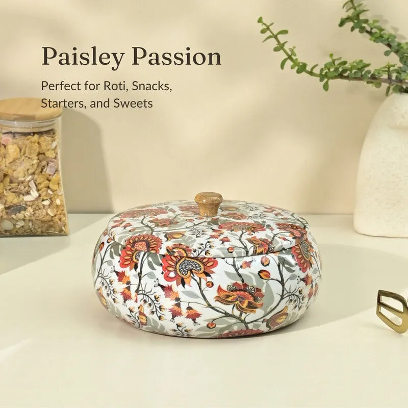 Flora Burst Wooden Roti Box media 1