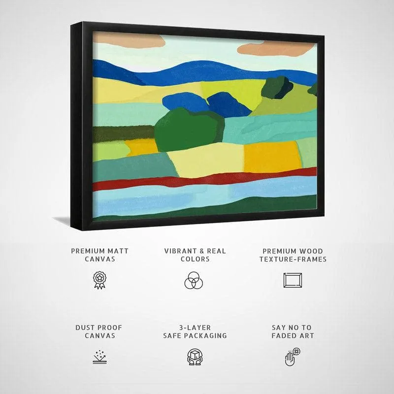 Land Of Many Colors Wall Painting - Black Frame media 5