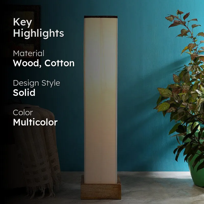 Aamiya Wooden Tower Floor Lamp - Black & White media 2