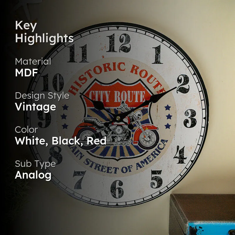 City Route Analog Wall Clock media 2