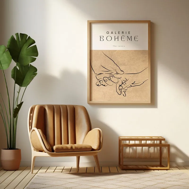 Unspoken Vow Canvas Wall Painting With Brown Frame media 6