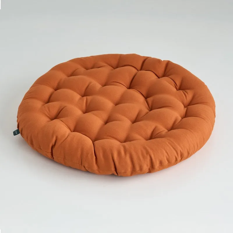 Fluffpod Solid Cotton Floor Cushion (Brown) - Set Of Two media 4