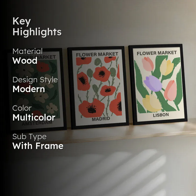 Flower Market Wall Art - Set Of Three media 2