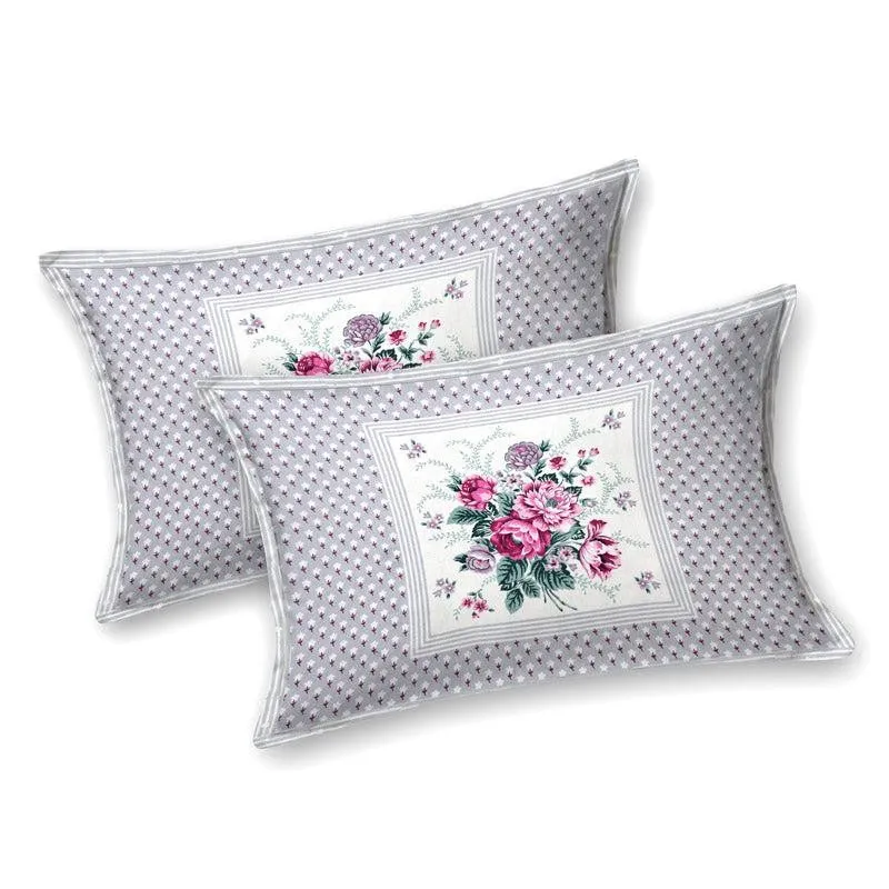 Neve Floral Cotton Bedsheet (Pink) - 180 TC media 7