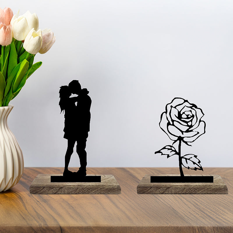 Bonded Hearts Showpiece - Set Of Two