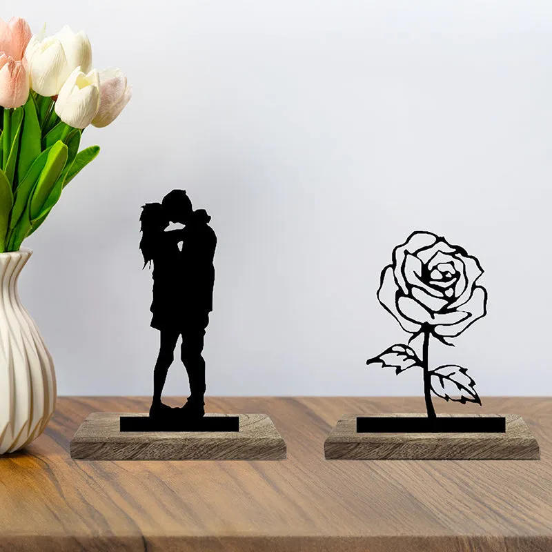 Bonded Hearts Showpiece - Set Of Two media 1
