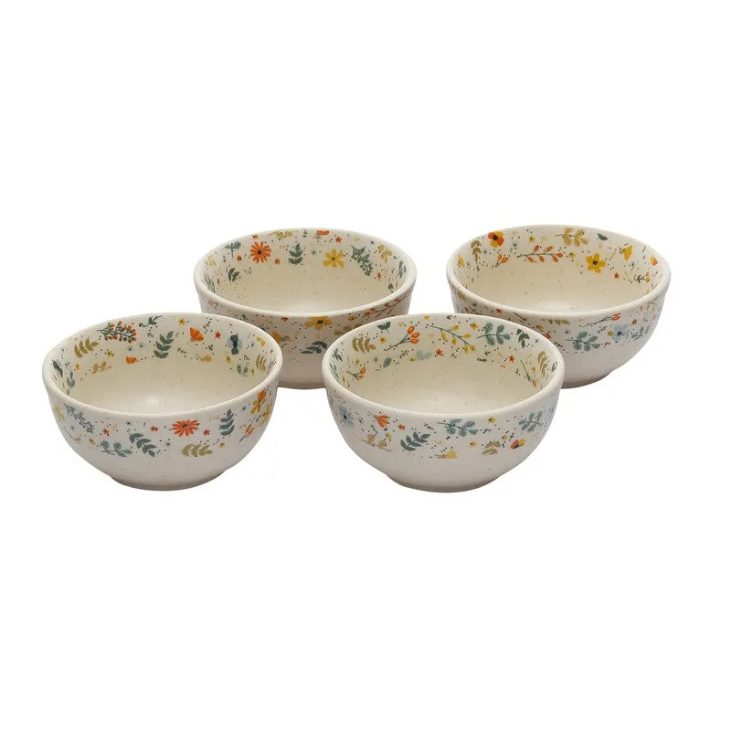 Bloomstone Multicolor Stoneware Serving Bowls (260 mL) - Set Of Four media 3