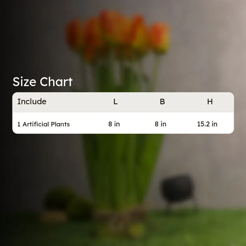 Artificial Tulip Flower Bunch Timeless Charm - Orange media 6