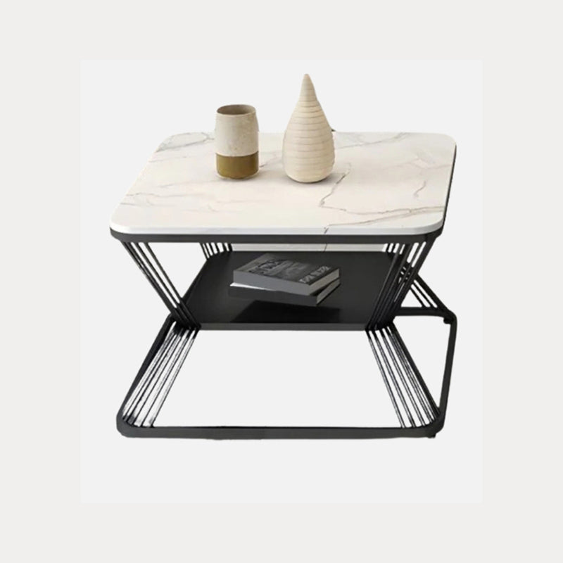 Axiom Edge Accent Table with Marble Top media 4