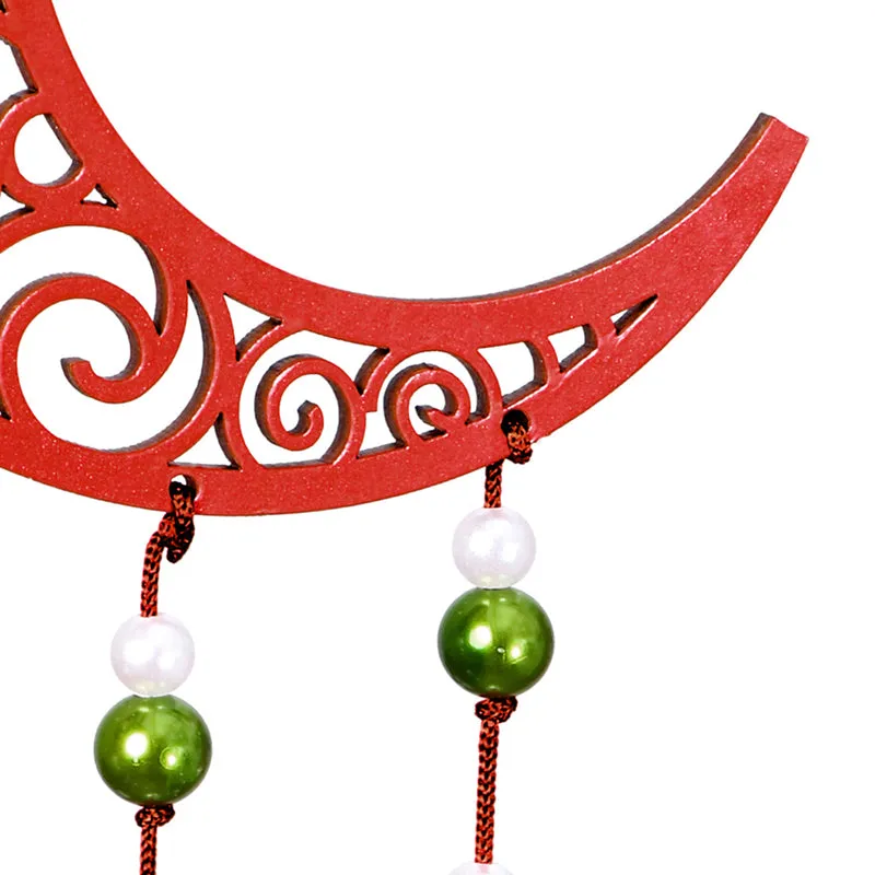 Carved Crescent Dream Catcher - Red media 5