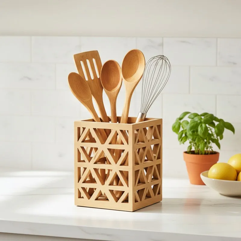 Serve Sphere MDF Rustic Cutlery Stand media 1