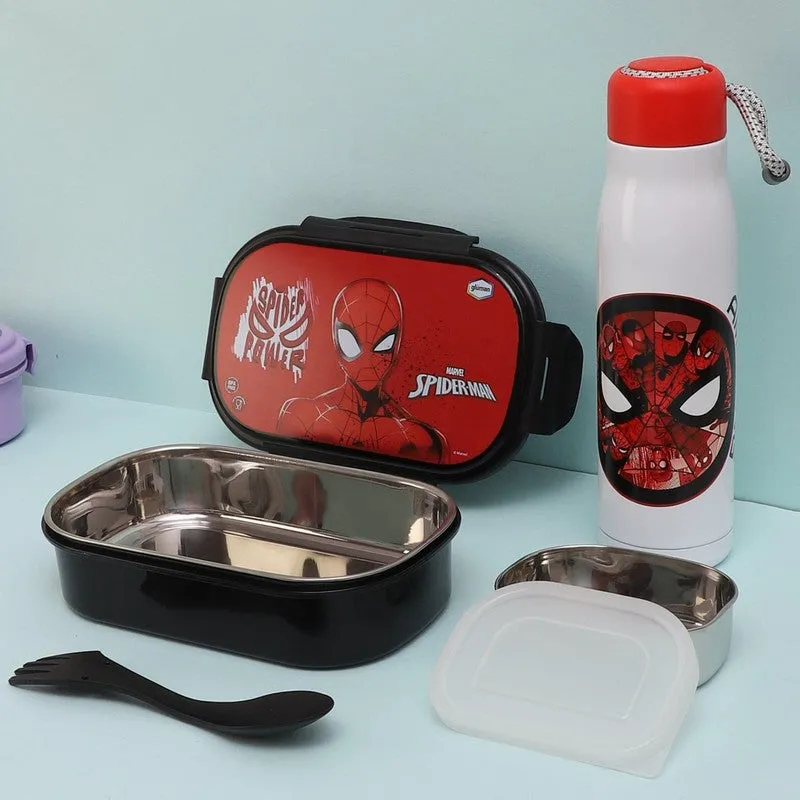 Spider Hero Mask Lunch Box 700 ML With 600 ML Water Bottle - Two Piece Set media 1