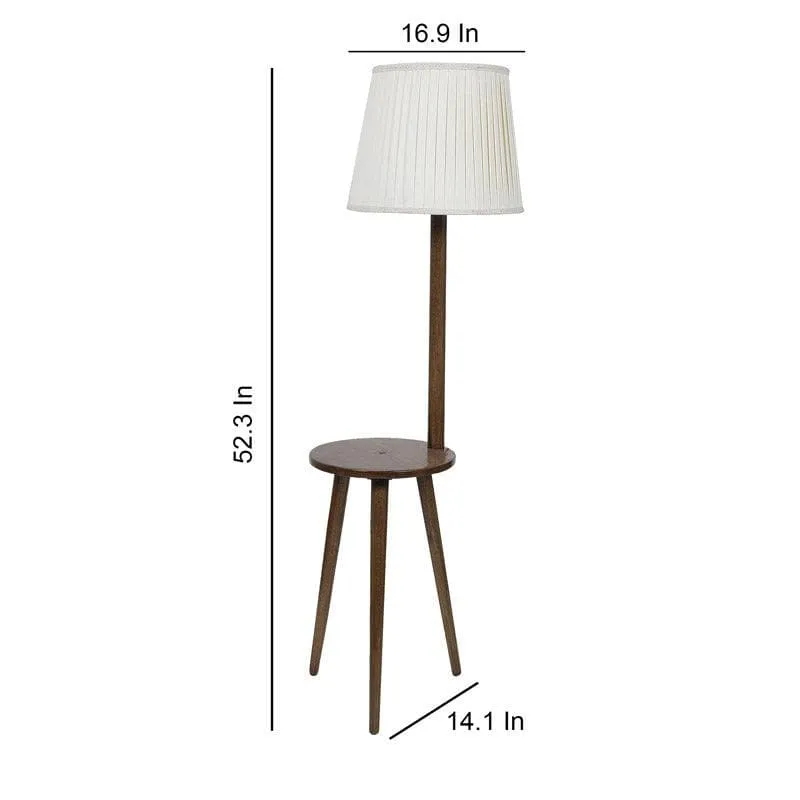 Rosa Miosa Floor Lamp With Shelf - White media 5