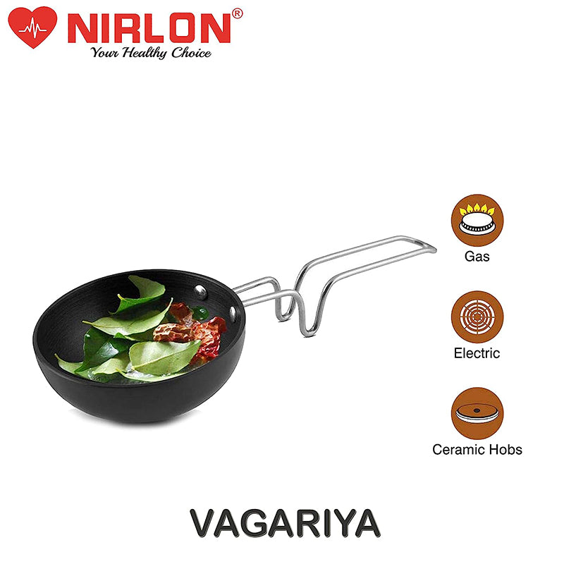 Nirlon Hard Anodized Tadka Pan - 300 ML image 4