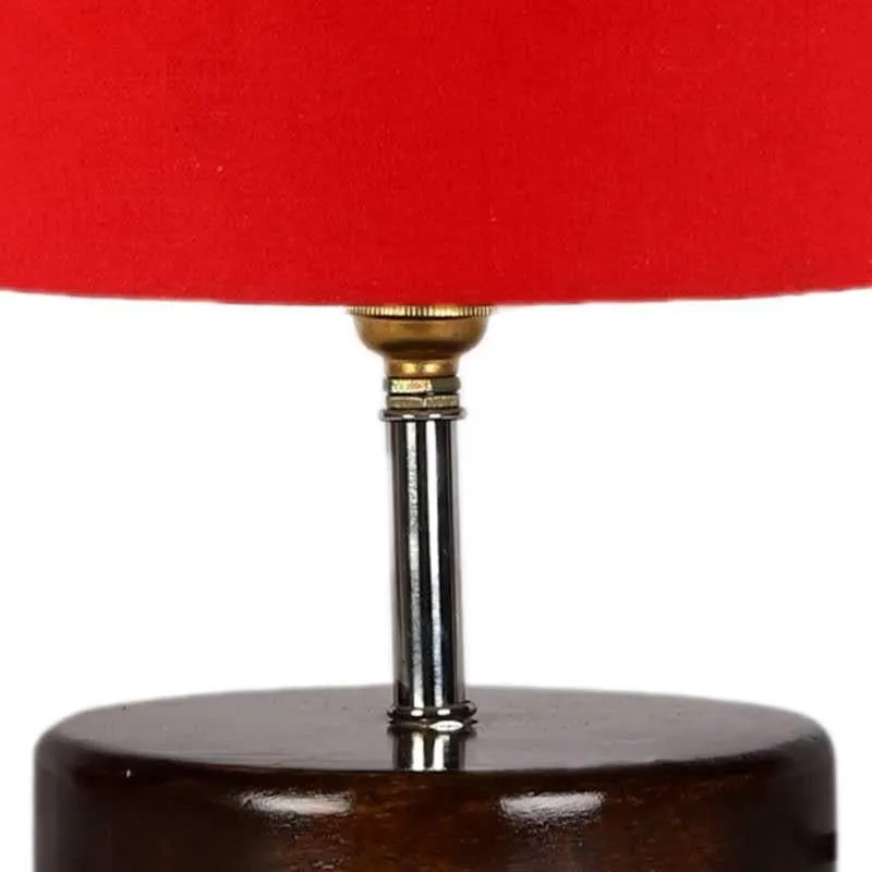 Helios Glow Fabric Table Lamp - Red,Brown media 5