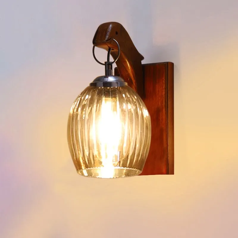 Warm Amber Decorative Glass Wall Lamp media 7