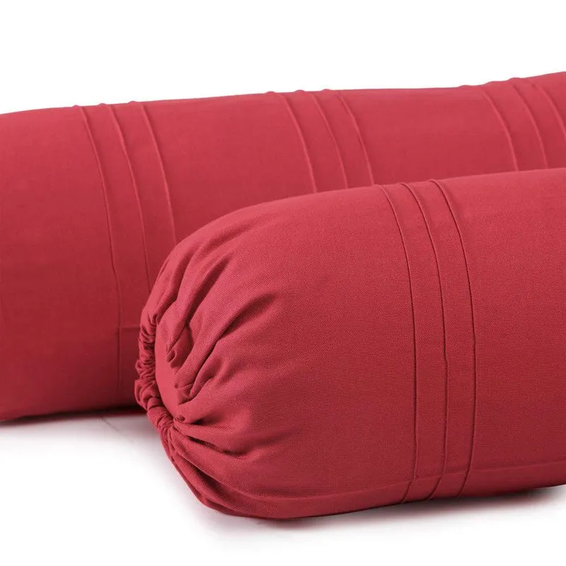 Swayam Red Comfort Bolster Cover - Set Of Two media 5