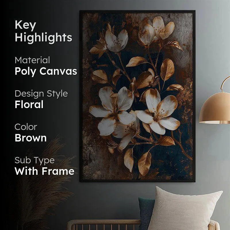 Luxe Fleuris Wall Painting With Frame media 2