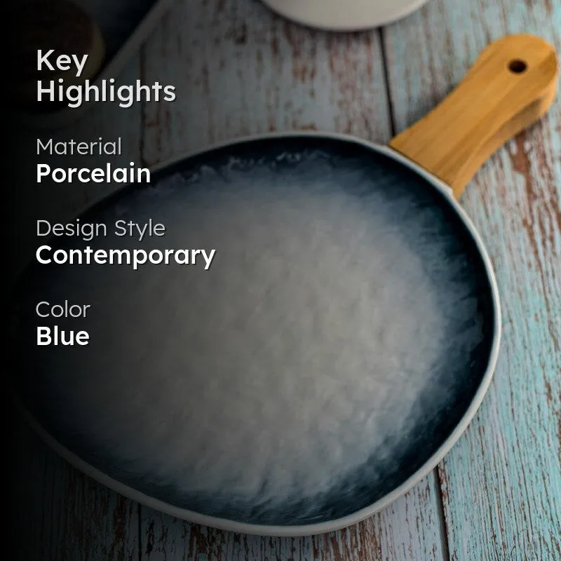 Nomura Abstract Porcelain Platter - Blue media 2