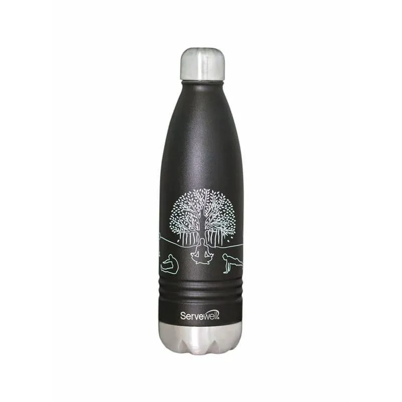 Zen Sip Hot & Cold Thermos Bottle (Black) - 750 mL media 4