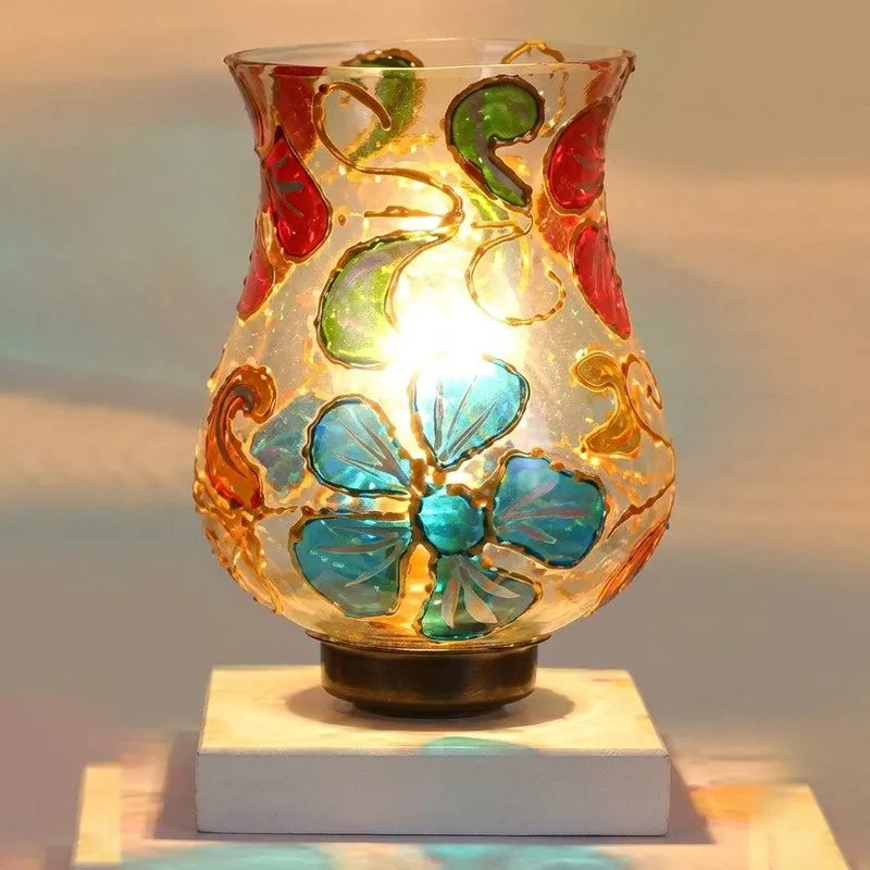 Luminae Mosaic Glass Table Lamp With Wooden Base - Multicolor media 8