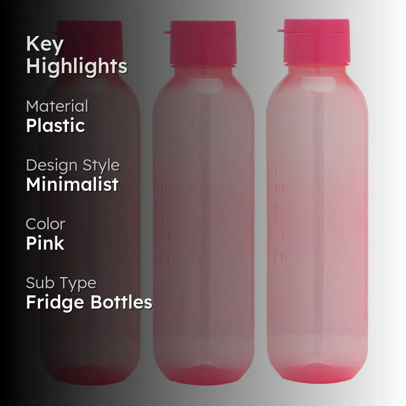 Billie Water Bottle (Pink, 1100 mL Each) - Set Of Three media 2