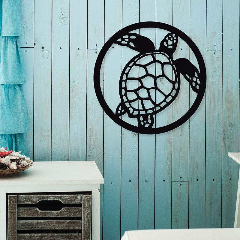 Turtle Black Iron Wall Accent