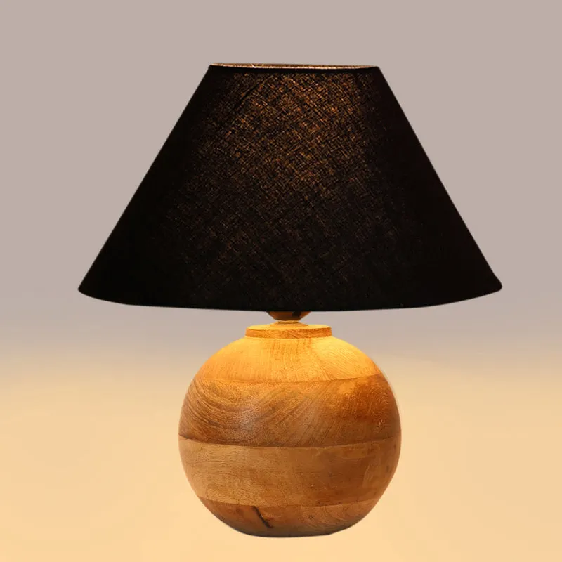 Cotin II Orb Cotton Table Lamp - Black,Brown media 4