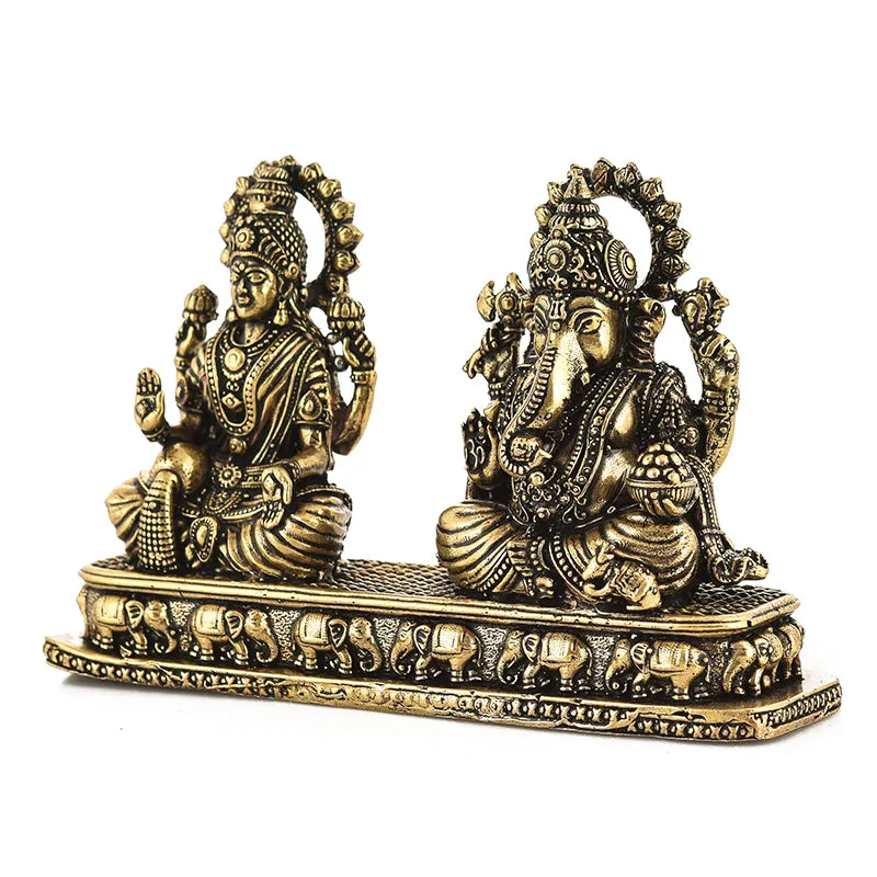 Divine Lakshmi-Vinayaka I Brass Idol media 4
