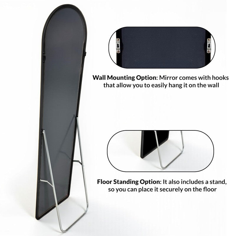 Illumia Floor Mirror With Aluminium Frame - Black media 4