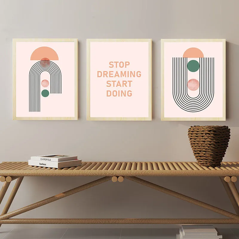 Dream And Do Abstract Wall Art - Set Of Three media 6