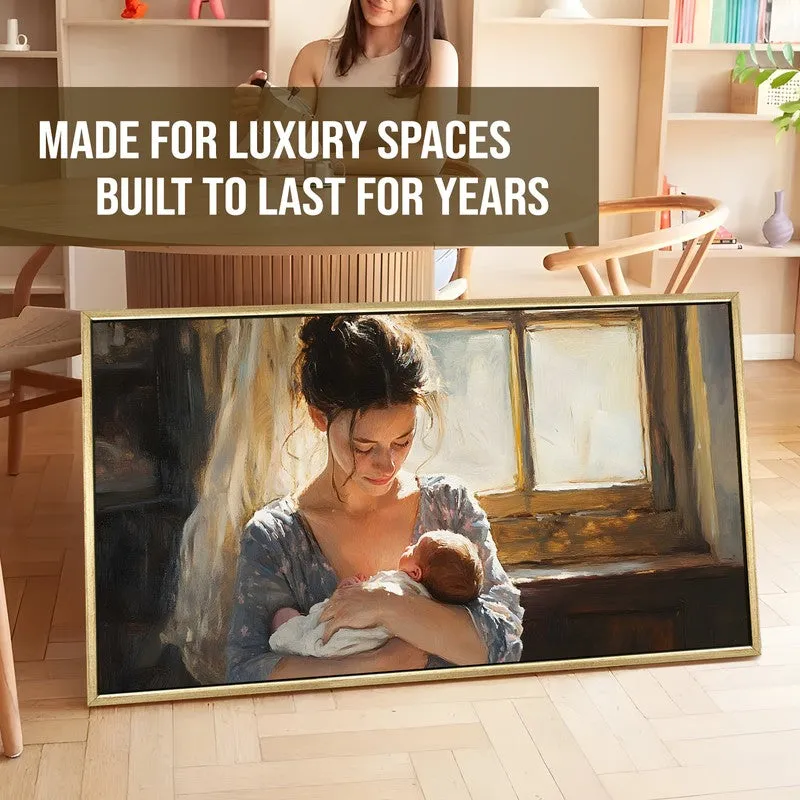 Maternal Grace Canvas Wall Painting With Frame media 5